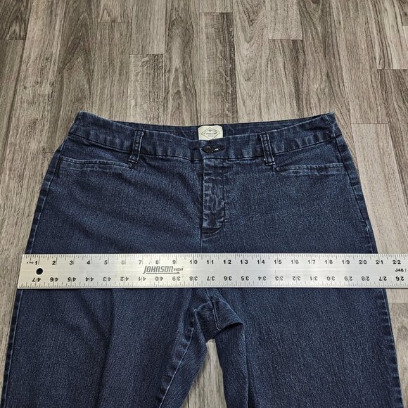 St Johns Bay Jeans Womens 16P Blue Straight Leg Stretch Denim Pants Casual - Picture 10 of 13